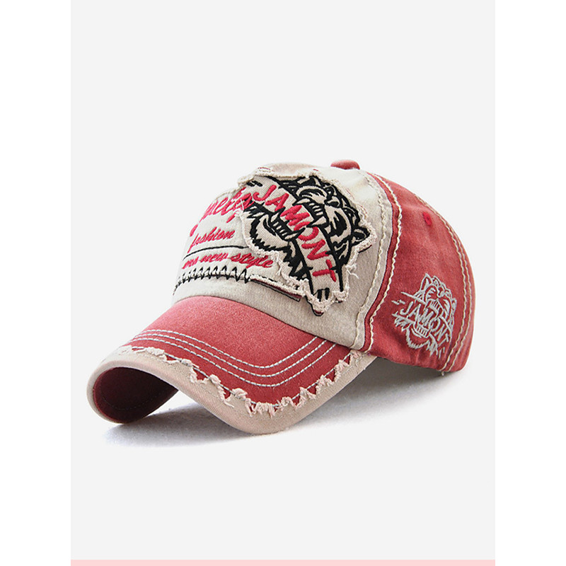 Men's Vintage Distressed Baseball Cap – Embroidered Patch Design, Casual Adjustable Hat for Outdoor Sports, Travel, and Everyday Wear