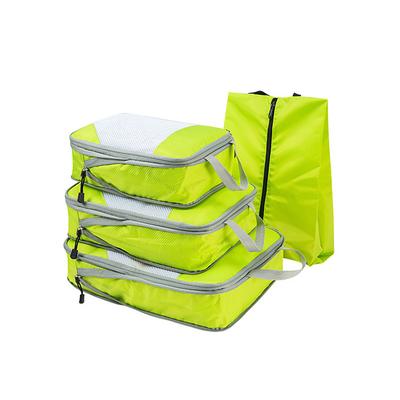 Travel Compression Packing Cubes Set - 4-Piece Lightweight, Space-Saving Organizer for Clothes, Luggage, and Travel Essentials - Durable, Waterproof Travel Storage Bags for Packing, Camping Vacation