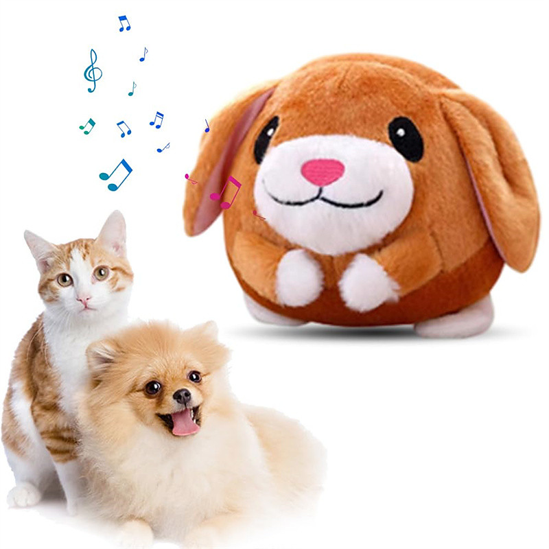 Active Moving Pet Plush Toy 2024 New Interactive Dog Toy for Boredom Squeaky Dog Toys for Small Dogs Moving Dog Ball Toy Pig Plush Sound Electronic Dog Toy Rechargeable Pet Bouncing Balls Toy