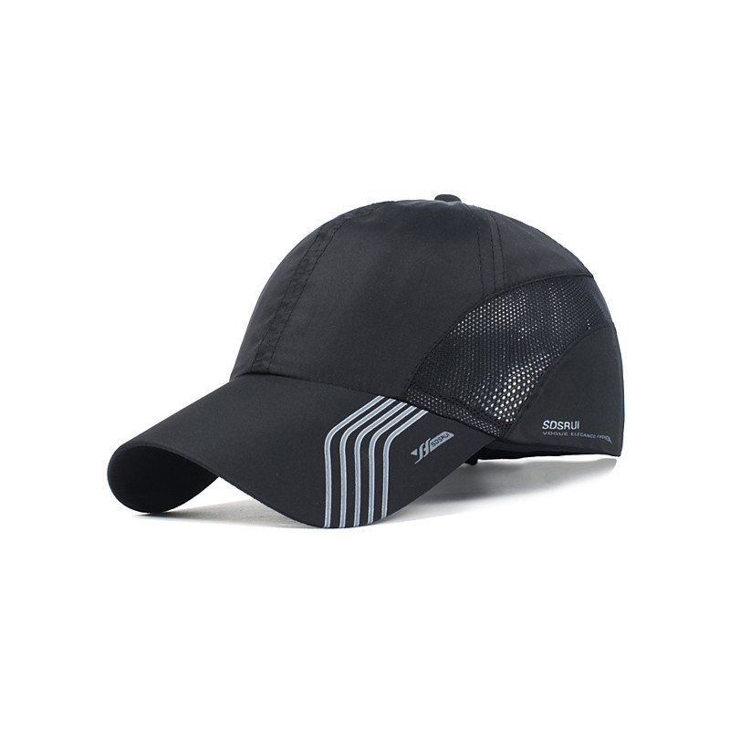 Men's Lightweight Breathable Golf Hat - Quick Dry Sports Cap with Mesh Panel, UV Protection, Adjustable for Outdoor Activities, Running, Tennis and Golf