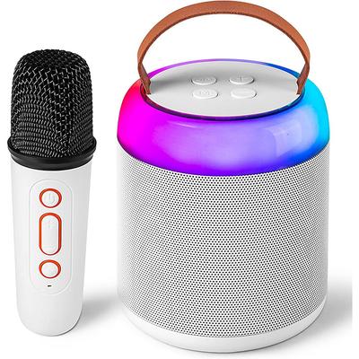 Mini Karaoke Machine with 1 Wireless Microphones for Kids Adults Portable Bluetooth Speaker Toy for Girls and Boys 2 4 5 6 7 8 9 10 12 Year Old Girl Birthday Gift Home Party Ideas