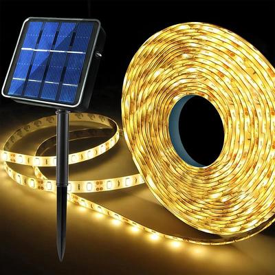 1pc Solar Outdoor Strip Light 5M-300Leds Solar Waterproof Strip Light for Outdoor Courtyard Fences Garden Decoration Tree Lights