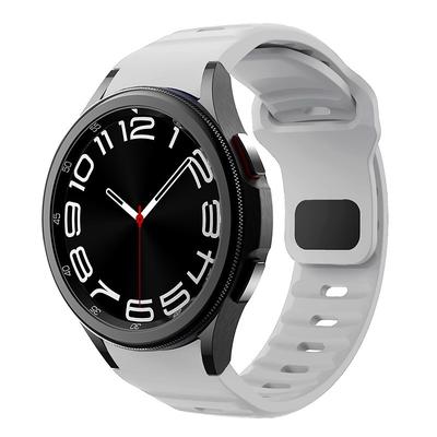 Watch Band for Samsung Galaxy Watch 7/6/5/4 40/44mm, Galaxy Watch 5 Pro 45mm, Galaxy Watch 4/6 Classic 42/46/43/47mm, Watch 3, Active 2, Gear S2 Silicone Replacement Strap Waterproof Adjustable