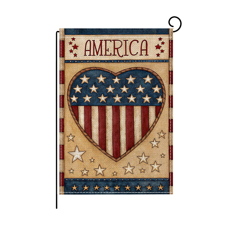 4th of July Independence Day Garden Flag 12 x 18 Inch Yard Flags, Veteran's Day Memorial Day Small Garden Flags for Outside, Outdoor Flags, Holiday Garden Flags for All Seasons