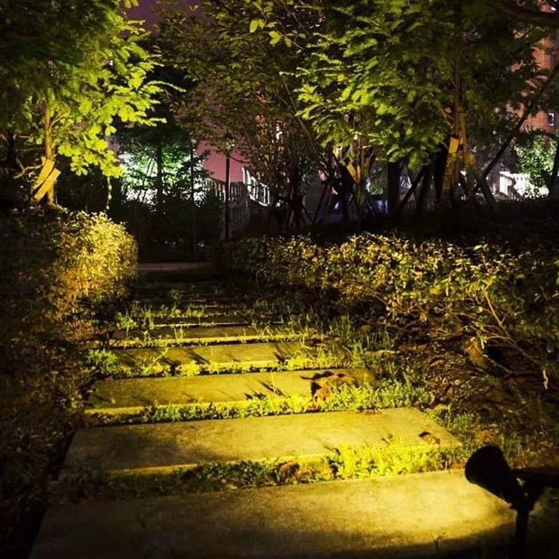 Solar Flood Lights Garden Spotlight Outdoor Waterproof 7LED Ground Plug Lawn Lamp LED Flood Light Courtyard Landscape Garden Decorative Lighting Garden Light