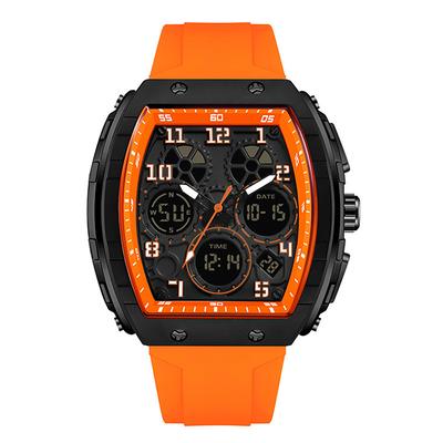 SANDA Men Digital Watch Outdoor Sports Fashion Wristwatch Luminous Stopwatch Alarm Clock Countdown Silicone Gel Watch