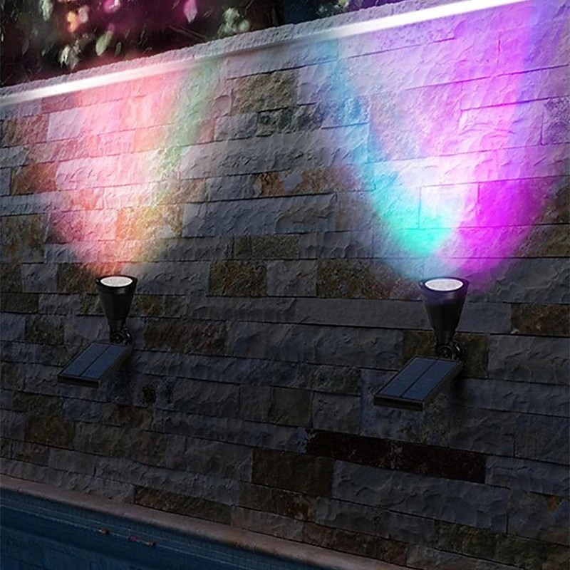 Solar Flood Lights Garden Spotlight Outdoor Waterproof 7LED Ground Plug Lawn Lamp LED Flood Light Courtyard Landscape Garden Decorative Lighting Garden Light