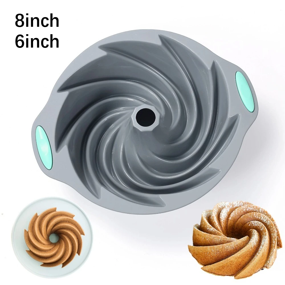 Stampo in Silicone per Torte - Resistente alle Alte Temperature, Antiaderente per Forno e Cottura a Vapore, Utensile da Forno per Torte Cyclone, Ideale per Casa e Panetteria