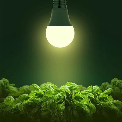 LED Grow Light Bulbs A19 Bulb Full Spectrum for Indoor Plant E26 Base 12W/15W Grow Bulb 100W Equivalent Grow Light for Indoor Plants Seed Starting 2Pack