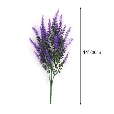 Artificial Lavender Flower, Plastic Modern Contemporary Irregular Tabletop Floral Decoration, Unique Design for Home Office, Stylish Faux Plant Arrangement