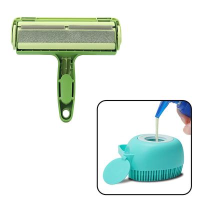 Eliminate Pet Hair Instantly - Reusable Hair Remover with Dog Bath Brush For Dogs Cats Hair Roller For Sofas