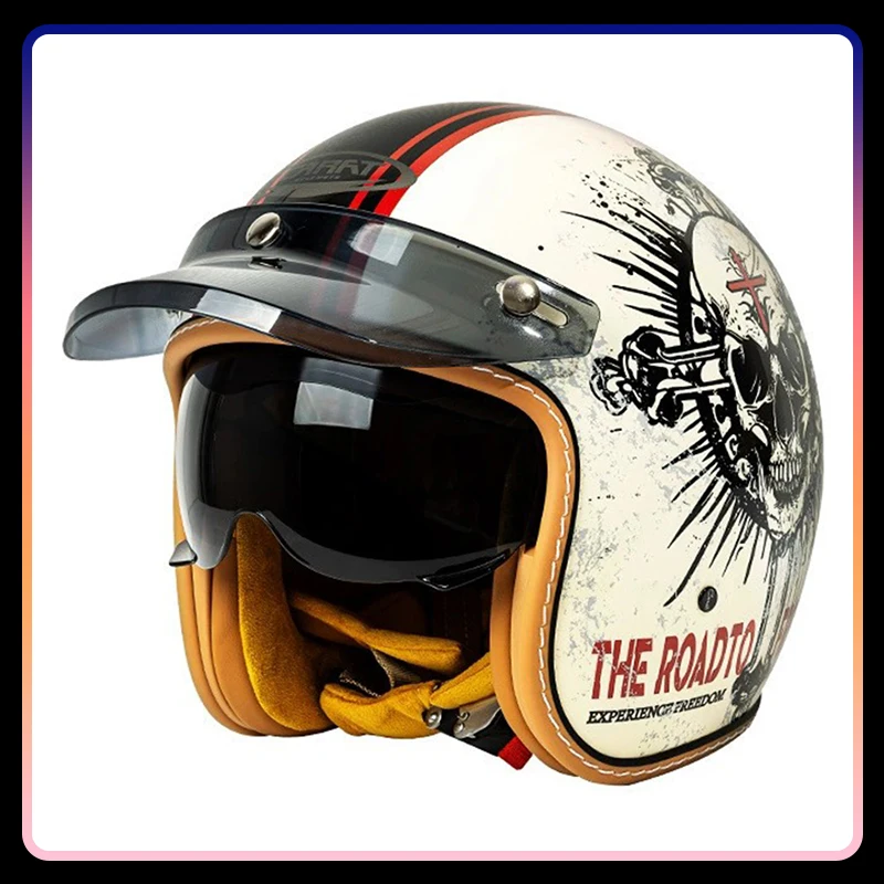 Casque Jet approuvé DOT hommes femmes casques De Moto à visage ouvert Capacete De Moto matériau ABS équipements De Moto certifié ECE