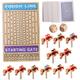Horse Race Board Game, 12x19 Large Horse Racing Game Board with 11 Wood Horses, 2 Dice & Cards, Reliable Wood for Birthday, Toys