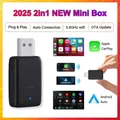 2025New Wired a Wireless Carplay Android Auto 2in1 Mini Adattatore Dongle Auto Connect Plug & Play Bluetooth WiFi Universale Mini Box