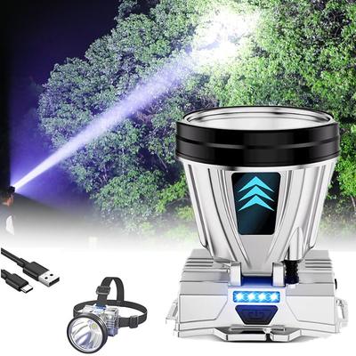 Super Bright Rechargeable High Power Headlamp, LED Headlamp Rechargeable Head Lamp, Outdoor Waterproof Camping Running Portable