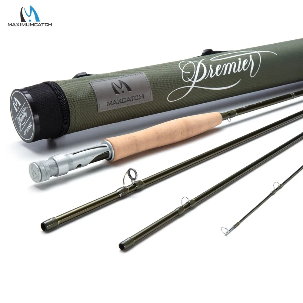 MAXIMUMCATCH Premier X 3-12WT Canna da pesca a mosca da 8,4 piedi-9 piedi Azione moderata veloce 30T Canna da pesca a mosca in fibra di carbonio con tubo da viaggio rigido