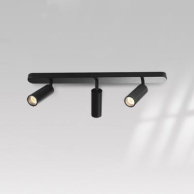 LED Ceiling Spotlights Adjustable Dimmable Fixed Track Lighting Kit, 3 Way Black Ceiling Mount Spot Light Fixtures, Directional Spotlight Accent Lamps for Kitchen Gallery Hallway (3 Color Mode)