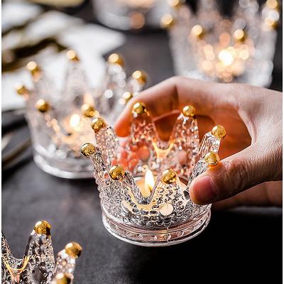 Crystal Candle Holder (Candle Not Included), Elegant Home Decor, Gift for Father's Day, Mother's Day, Christmas, Valentine's Day, Anniversary, Birthday, Romantic Table Decor