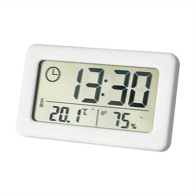 LCD Digital Clock Mute Desktop Clock Temperature Sensor Battery Powered LED Electronic Alarm Clocks Bedroom Indoor Wall Clocks
