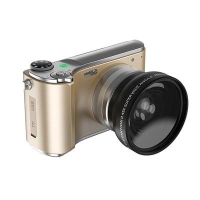 Retro Fashion 64 Megapixel Digital Camera 4K HD CMOS lens HD Wide-Angle Shooting Camera Optional Angle Lens