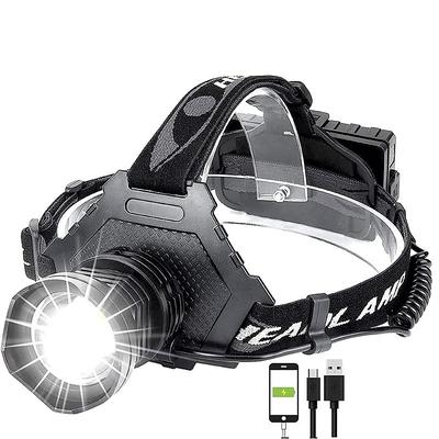 LED Rechargeable Headlamp 3000/6000/90000 High Lumen, XPH70 Brightest LED Work Headlight Zoomable, Waterproof, 90° Adjustable, 5 Modes Lightweight Head Lamp for Adult Camping, ,explore,Riding