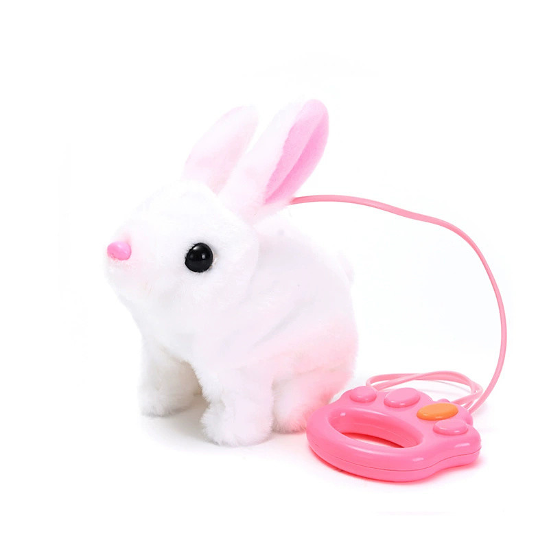 My Realistic Bunny Toy Interactive Electronic Pet Toys Bunnies can WalksEaster Plush Stuffed Bunny Toy Educational Toys for Kids Christmas Gift