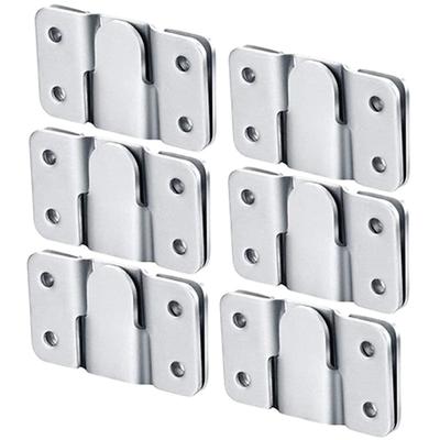 12pcs/6Pairs Interlocking Flush Mount Bracket Picture Hanging Hooks Stainless Steel Heavy Duty Photo Frame Hook Large Picture Hanger Hanging Buckle Furniture Connector Headboard Wall Mounting Hardware