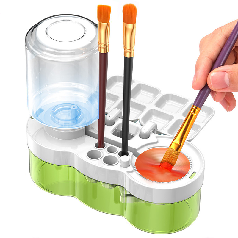 Universal Crafts Paint Brush Cleaner Rinse Cup, Brush Rinser for Artists, Paintbrush Washing Tool, Art Painting Palette for Watercolor, Acrylic, Oil Paint