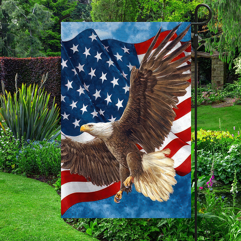 4th of July Independence Day Garden Flag 12 x 18 Inch Yard Flags, Small Garden Flags for Outside, Outdoor Flags, Holiday Garden Flags for All Seasons