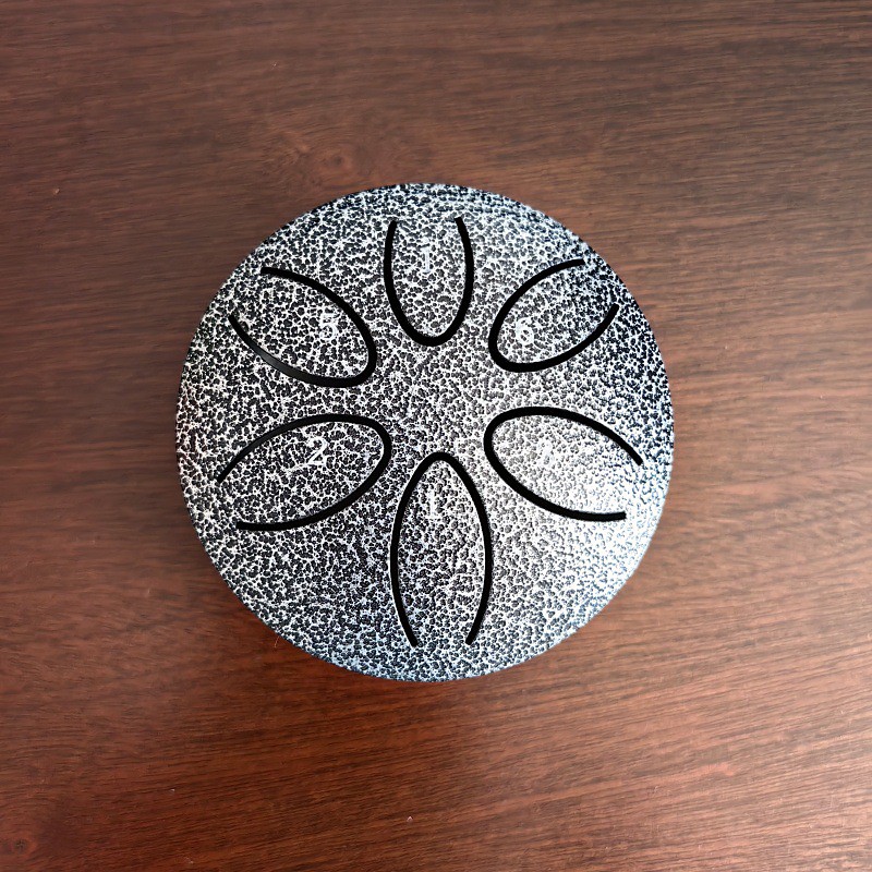Rain Drum for Outside Garden with The Fingerstalls 3 Inches 6 Notes Steel Tongue Drum, Waterproof Mini Hand Drum with Fingerstalls, Outdoor Musical Chime Instrument for Patio Yard Decor