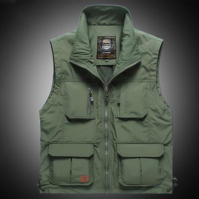 Men's Vest Gilet Fishing Vest Hiking Vest Sleeveless Vest Gilet Jacket Fishing Daily Wear Festival Business Basic Summer Multi Pocket Nylon Breathable Soft Comfortable Solid Colored Zipper Turndown