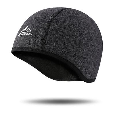 REXCHI Cycling Cap Bike Cap Skull Caps Cap Helmet Liner Stripes Warm Cycling Breathable Soft Stretchy Bike / Cycling Black Dark Grey Grey Fleece Winter for Men's Unisex Adults' Mountain Bike / MTB