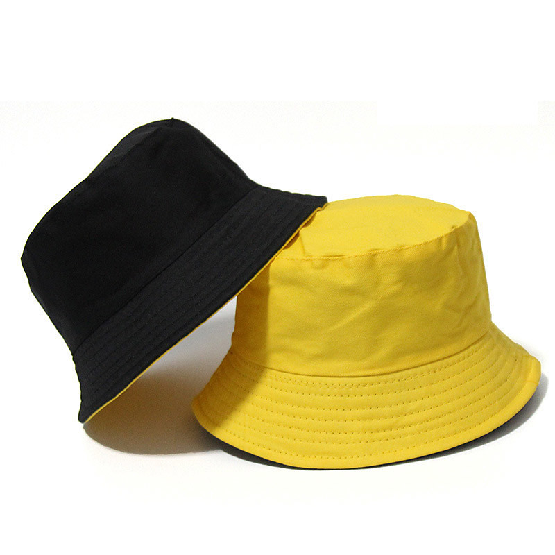 Men's Bucket Hat Sun Hat Fishing Hat Boonie hat Hiking Hat Orange / Blue Yellow / Blue Cotton Streetwear Stylish Casual Outdoor Daily Going out Plain UV Sun Protection Sunscreen Lightweight Quick Dry