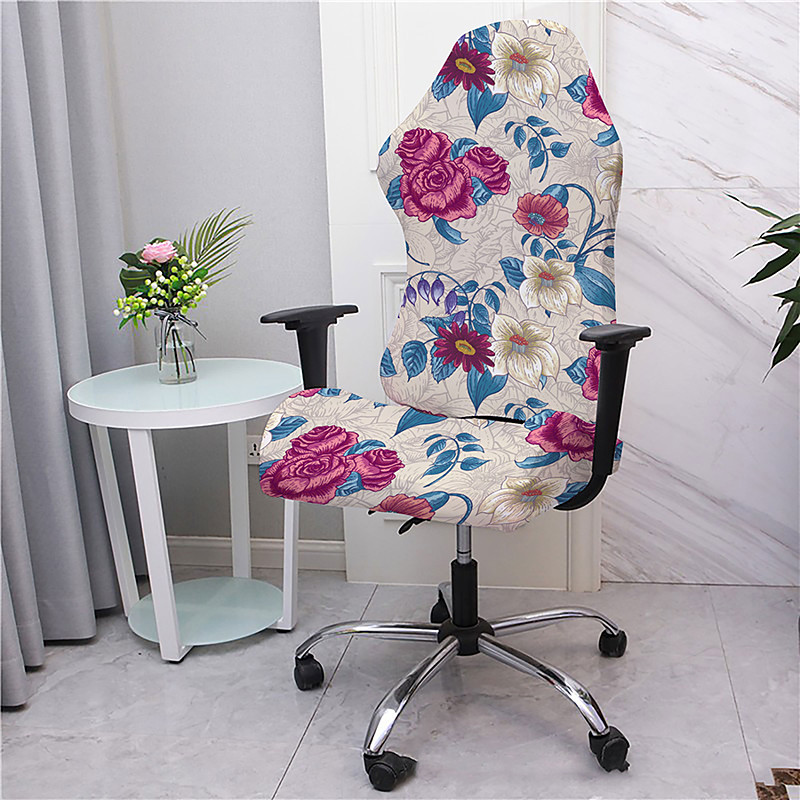 Office Chair Cover Gaming Chair Covers Stretch Washable Computer Chair Slipcovers for Armchair, Swivel Chair, Gaming Chair,Computer boss Chair Floral Printed