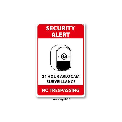 1pc Warning Metal Tin Sign No Trespassing Signs Private Property, Metal 24 Hour Video Surveillance Signs Security Camera Sign For Home Outdoor Property Yard Business Driveway Alert 20x30cm/8''x12''