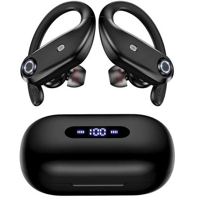 Bluetooth Headphones 4 Mic Clear Calls 100 Hours Playtime with 2200 mAh Wireless Charging Case Stador Wireless Earbuds Sweatproof Waterproof Earmuffs for Sports Running Workout Games