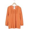 Pure by Ulla Popken Damen Langarmshirt, Gr. 52, orange, Baumwolle
