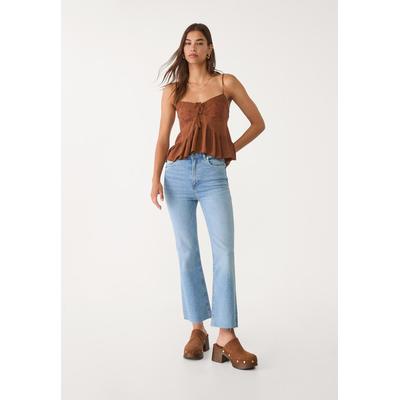 Stradivarius D78 Cropped flared jeans Light blue 16