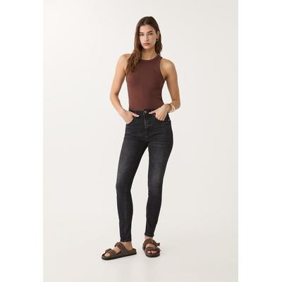 Stradivarius Regular waist skinny jeans Dark black 12