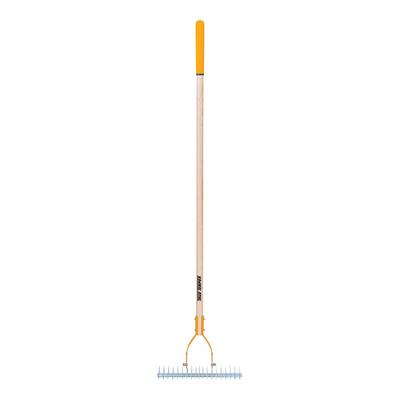 True Temper 15" Adjustable Thatch Rake with Hardwood Handle and Cushion End Grip 2914000