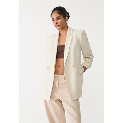 Stradivarius Slim fit double-breasted blazer Vanilla L