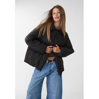 Stradivarius Regular fit puffer jacket Black M