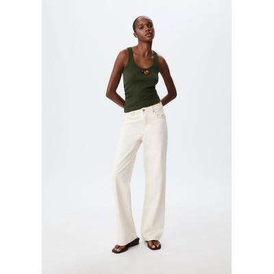Stradivarius D92 straight wide jeans Vanilla 12
