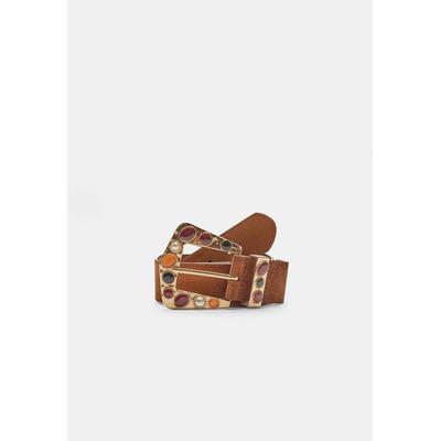 Stradivarius Belt with stone buckle Pale camel 30
