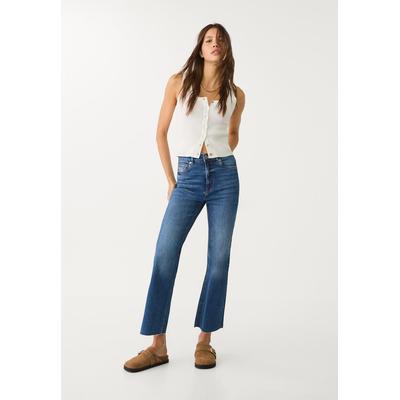 Stradivarius D78 Cropped flared jeans Medium blue 10