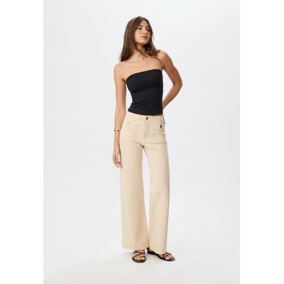Stradivarius D77 Minimalist trousers with pockets Stone 14