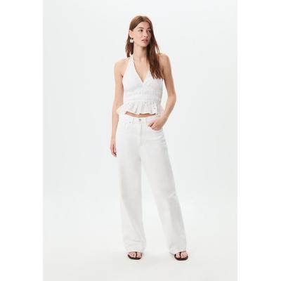 Stradivarius D88 Baggy wide-leg jeans Ecru 14