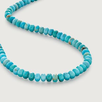 Gold Strength Beaded Gemstone Necklace adjustable 41-46cm/16-18' Turquoise