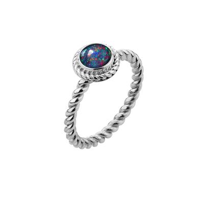 Nenalina Tripletten-Opal Geburtsstein Oktober Boho 925 Silber 54 Damen Image
