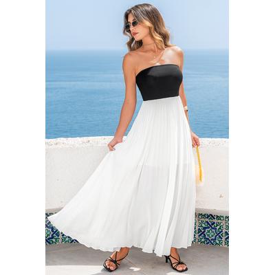 Timeless Aura Two-Toned Maxi Dress